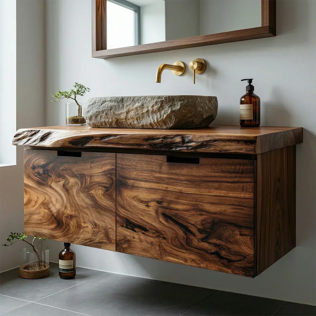Wabi-Sabi Bathroom Design: Transform Your Small Space with Handcrafted Wood Vanities
