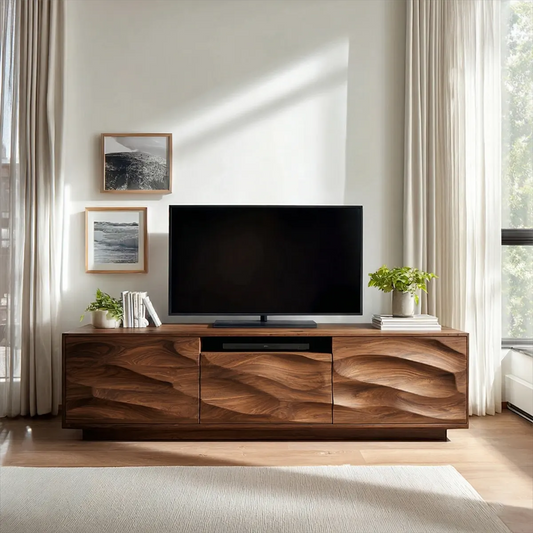 Natural Solid Wood TV Stands: Bringing Warmth and Structure into Modern Living Rooms