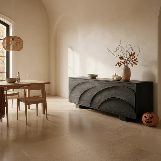 Black Sideboards: A Dark Dining Room That Survives November 1