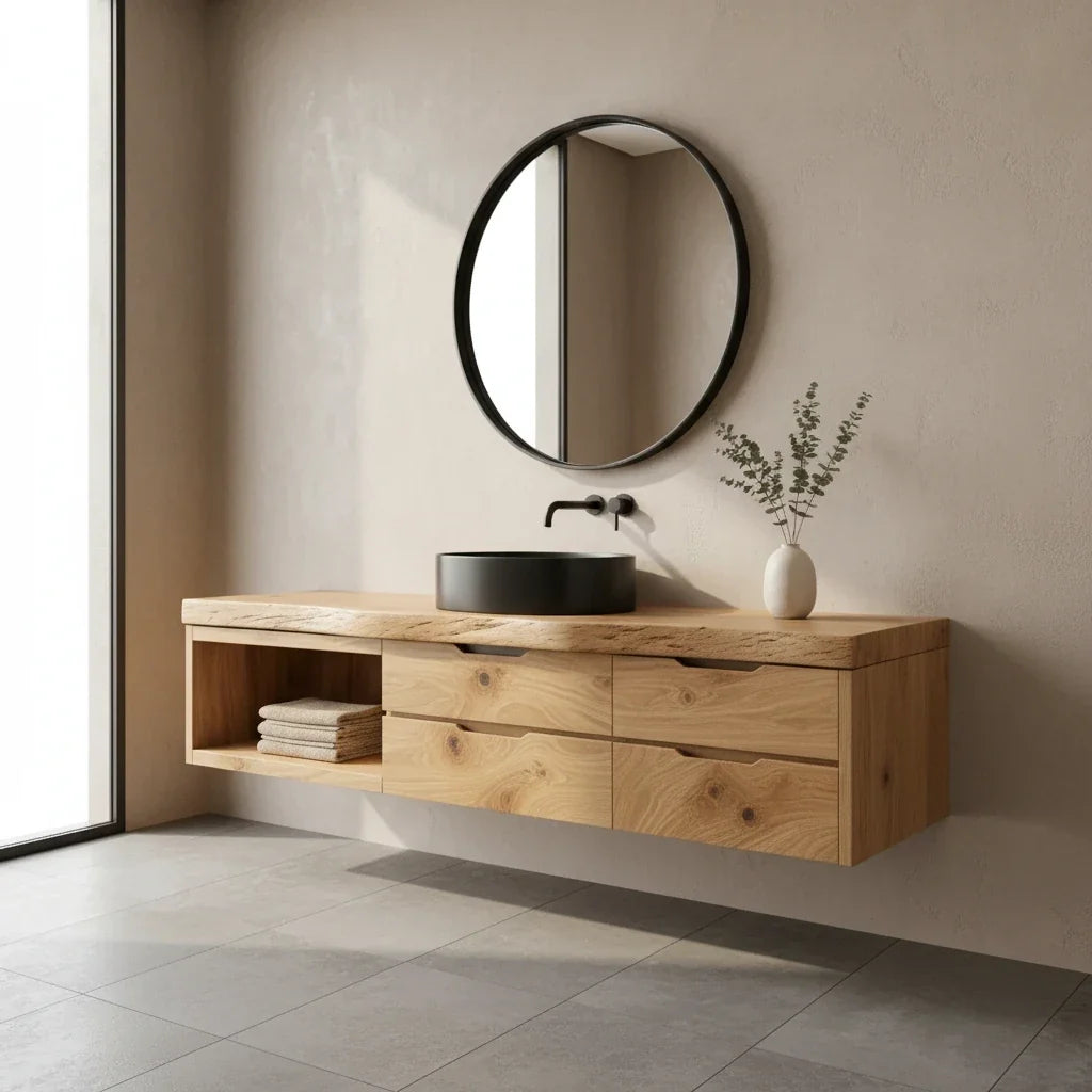 Floating Bathroom Vanity: Mounting Height and Plumbing First