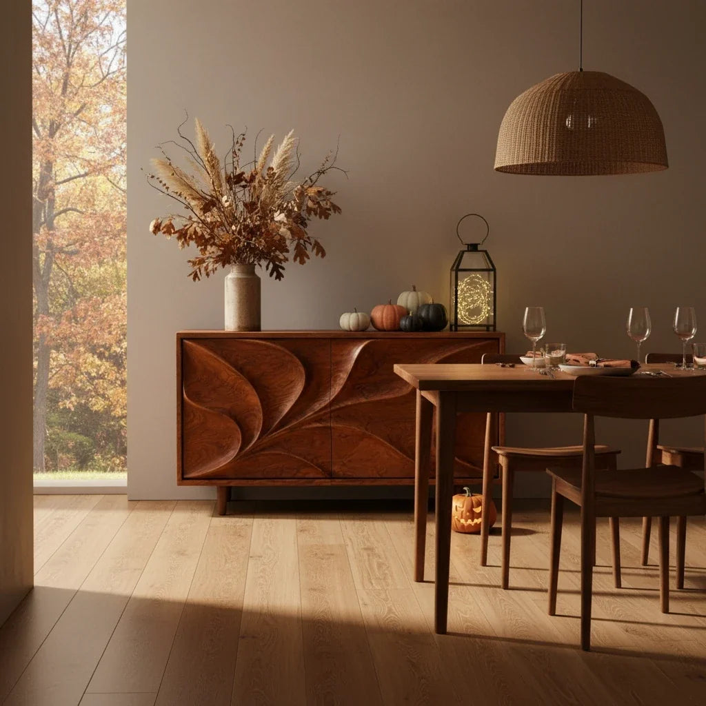 Halloween Dining Room Decor: Let the Sideboard Carry the Theme