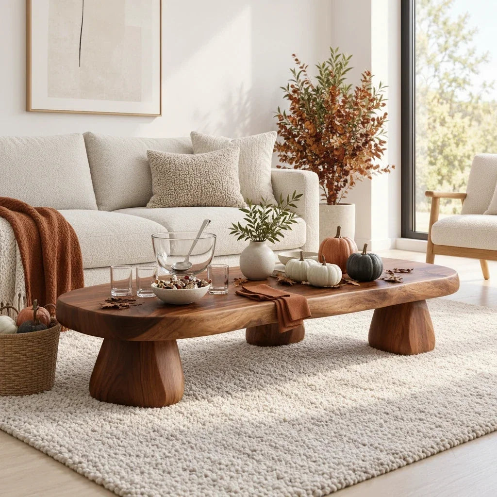 Oval Coffee Tables for Halloween: No Sharp Corners at a Party