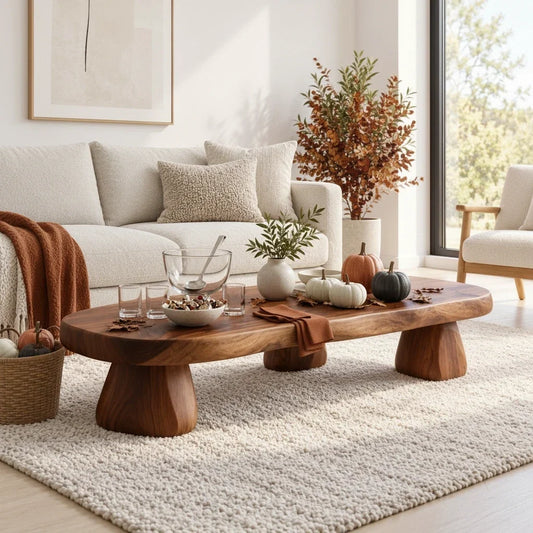 Oval Coffee Tables for Halloween: No Sharp Corners at a Party