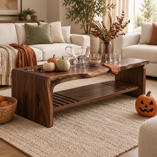 Walnut Live Edge Coffee Tables: The Darkest Slab in the Room