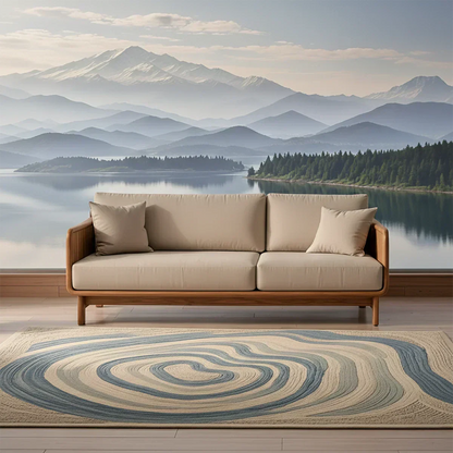 Handcrafted Solid Wood Cotton Sofa – Rustic Minimalist Design - Rustirawood