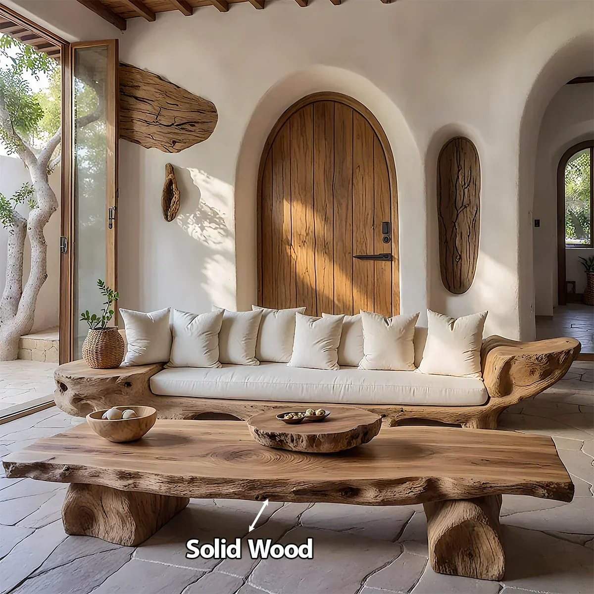 Live-Edge Solid Wood Coffee Table – Rustic Minimal Masterpiece - Rustirawood