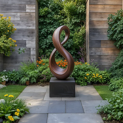 Modern Infinity Abstract Sculpture for Home & Gallery Display - Rustirawood