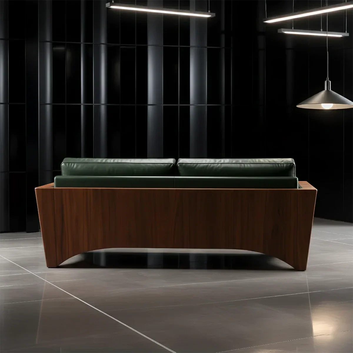 Premium Leather Solid Wood Sofa – Modern Rustic Minimalist - Rustirawood