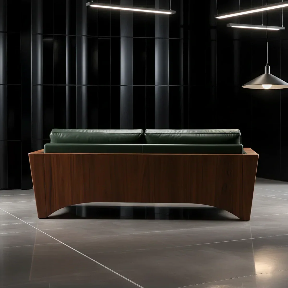 Premium Leather Solid Wood Sofa – Modern Rustic Minimalist - Woodenecho