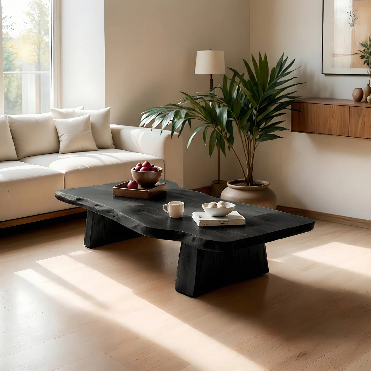 Premium Solid Wood Coffee Table – Modern Minimalist Living Room Table - Woodenecho