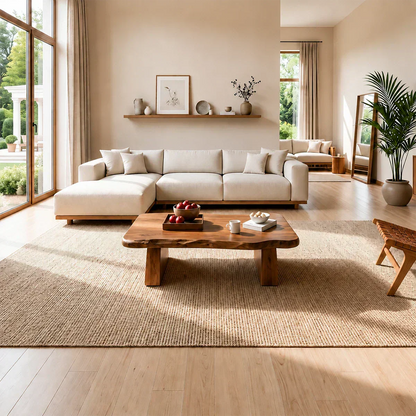 Premium Solid Wood Coffee Table – Modern Minimalist Living Room Table - Woodenecho