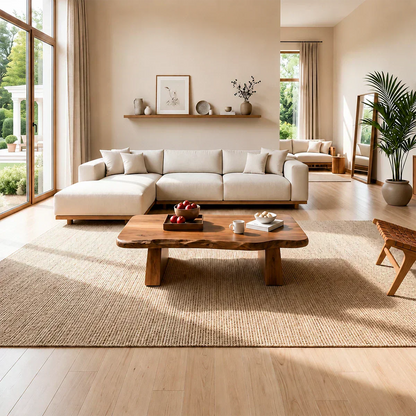 Premium Solid Wood Coffee Table – Modern Minimalist Living Room Table - Woodenecho