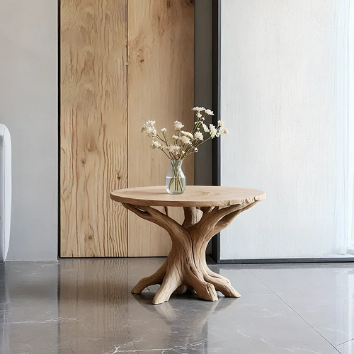 Solid Wood Center Table – Modern Sculptural Rootform Design - Rustirawood