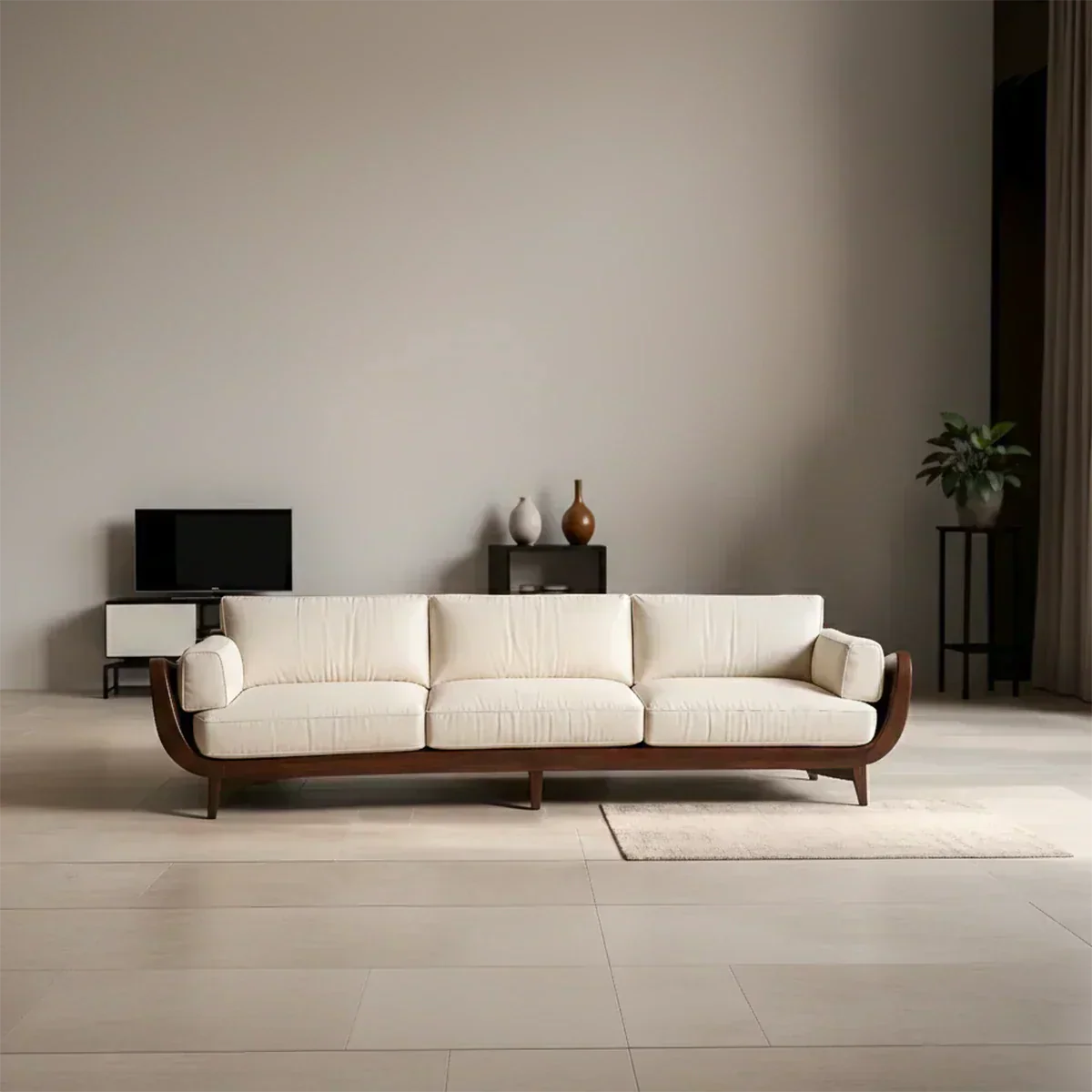Solid Wood Sofa – Modern Classic Grace Reimagined - Woodenecho