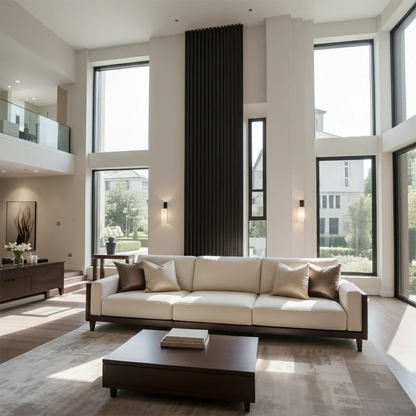 Solid Wood Sofa – Modern Minimalist Elegance - Rustirawood
