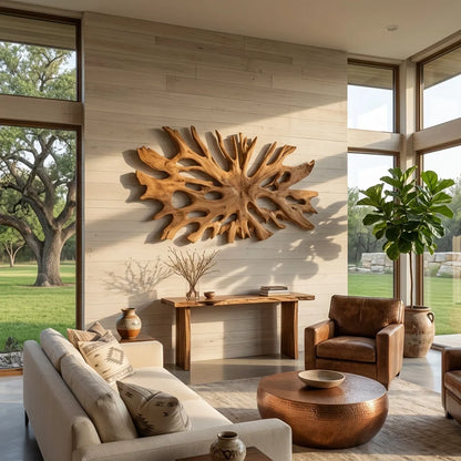 Biomorphic Branch Wall Art in Natural Solid Wood for Modern Spaces - Woodenecho - 2