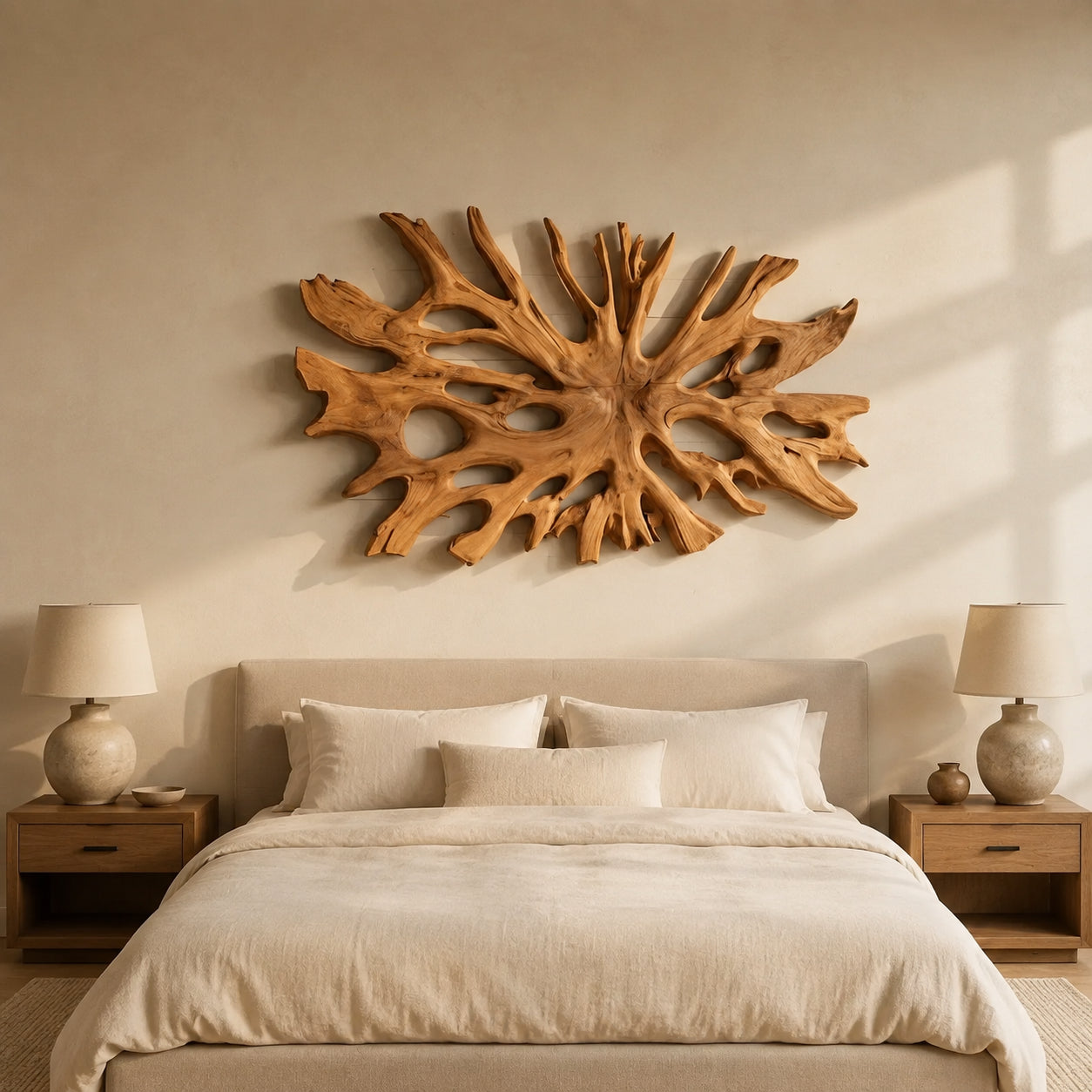Biomorphic Branch Wall Art in Natural Solid Wood for Modern Spaces - Woodenecho - 4