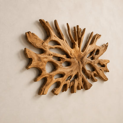 Biomorphic Branch Wall Art in Natural Solid Wood for Modern Spaces - Woodenecho - 5